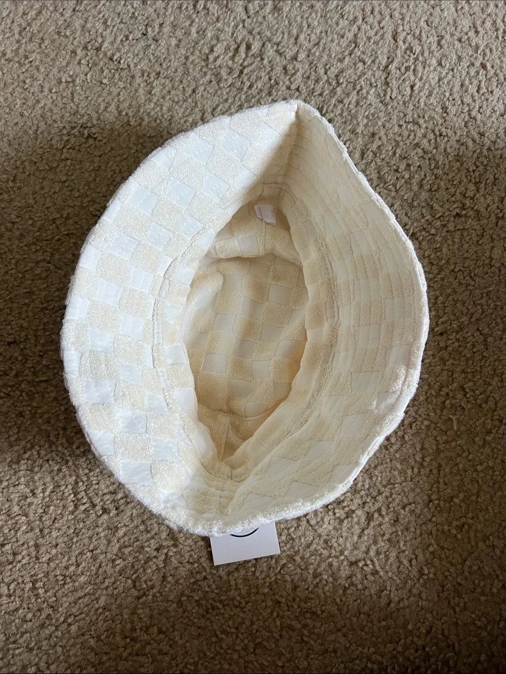 NWT Rad River Co. Kids Cream Checkerboard Bucket Hat